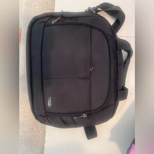 Samsonite - small, black laptop bag. Fits 13" laptop. Excellent used condition.